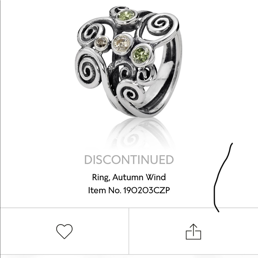 Authethic size 7 pandora ring